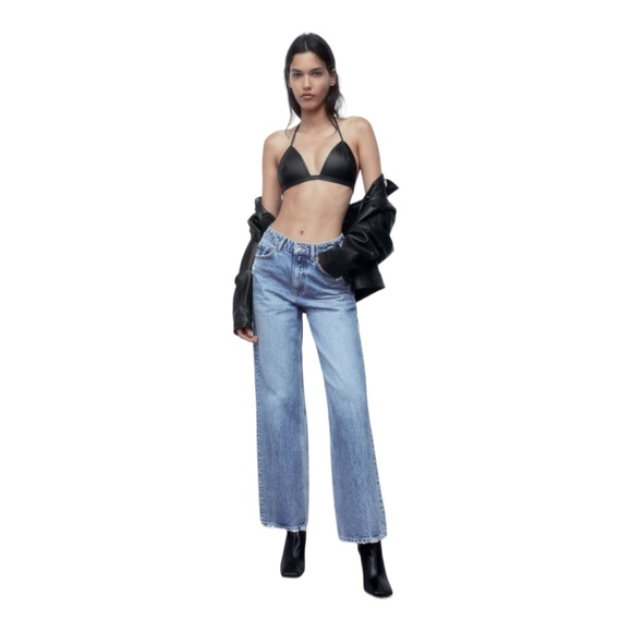 ZARA | Blue | Z1975 MID RISE STRAIGHT LONG LENGTH - Picture 9 of 13